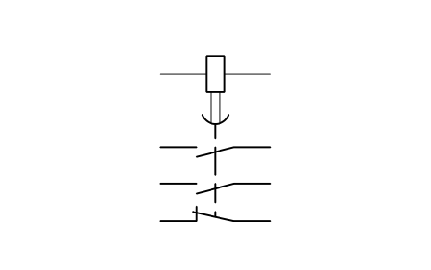 Anteprima del simbolo Relay, delayed operation, blocco ISX_X654_RELAY_DELAYED_OPERATION