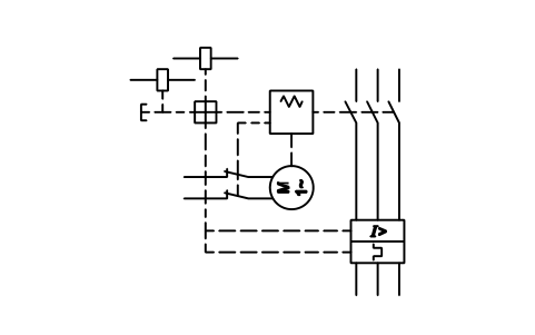 Anteprima del simbolo Three-pole switching device, blocco ISX_X659_THREE_POLE_SWITCHING_DEVICE