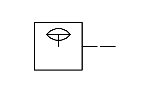 Preview of the Actuating device, diaphragm symbol, block ISX_X743_ACTUATING_DEVICE_DIAPHRAGM