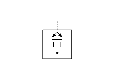 Preview of the Getter ion pump symbol, block ISX_2338_GETTER_ION_PUMP