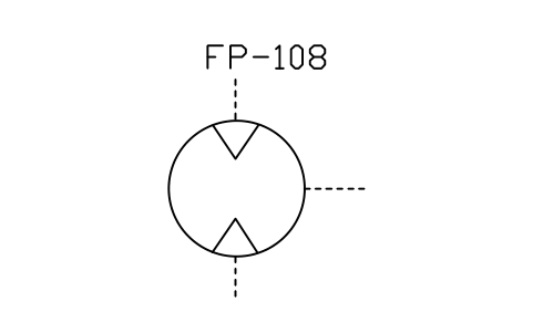 Anteprima del simbolo Pneumatic motor, reversible flow, blocco ISX_2408_PNEUMATIC_MOTOR_REVERSIBLE_FLO