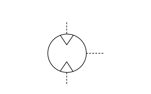 Preview of the Pneumatic motor, reversible flow symbol, block ISX_2408_PNEUMATIC_MOTOR_REVERSIBLE_FLO