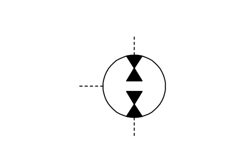 Preview of the Hydraulic pump/motor, reversible symbol, block ISX_2413_HYDRAULIC_PUMP_MOTOR_REVERSIBL