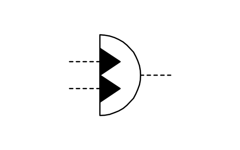 유압 요동 모터 심볼 미리보기, 블록 ISX_2415_HYDRAULIC_SEMI_ROTARY_MOTOR