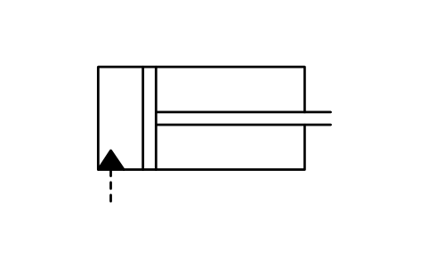 유압 신장 실린더 심볼 미리보기, 블록 ISX_2441_HYDRAULIC_EXTENSION_CYLINDER