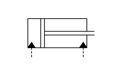 복동 유압 실린더 심볼 미리보기, 블록 ISX_2442_DOUBLE_ACTING_HYDRAULIC_CYLIND
