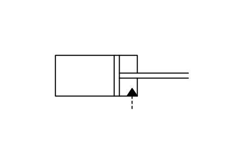 유압 수축 실린더 심볼 미리보기, 블록 ISX_2446_HYDRAULIC_RETRACTION_CYLINDER