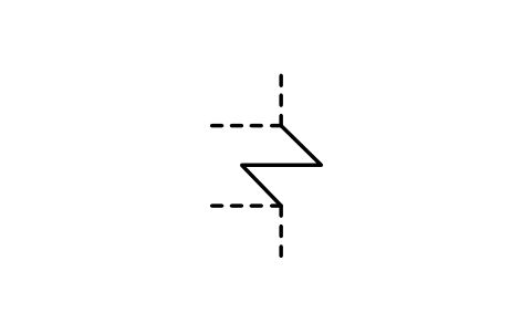 Preview of the Heating or cooling coil symbol, block ISX_2501_HEATING_OR_COOLING_COIL