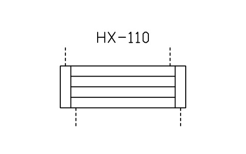 Anteprima del simbolo Heat-exchanger with straight tubes, blocco ISX_2511_HEAT_EXCHANGER_STRAIGHT_TUBES