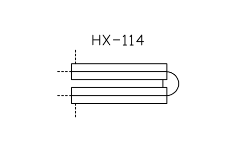 Anteprima del simbolo Heat-exchanger of double-pipe type, blocco ISX_2515_HEAT_EXCHANGER_DOUBLE_PIPE_TYP