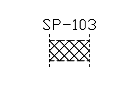 Anteprima del simbolo Bed filter element of fixed type, blocco ISX_2603_BED_FILTER_ELEMENT_FIXED_TYPE