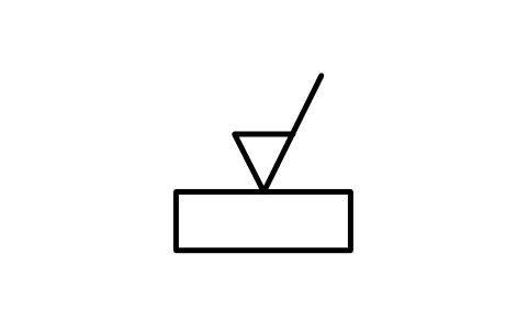 Preview of the Surface treatment, material removal symbol, block ISX_2824_SURFACE_TREATMENT_MATERIAL_REM