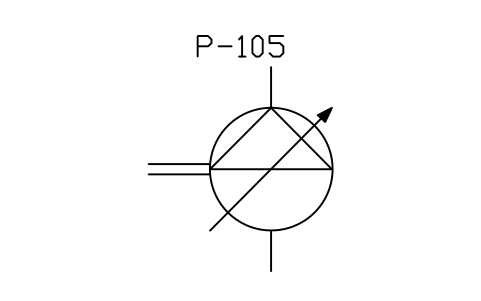 Anteprima del simbolo Positive-displacement pump, variable, blocco ISX_X2301_POSITIVE_DISPLACEMENT_PUMP_VAR