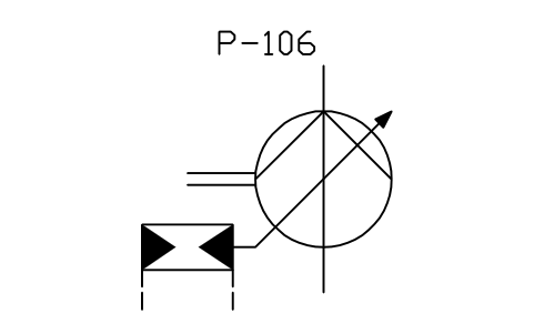 Anteprima del simbolo Rotodynamic pump, variable, blocco ISX_X2302_ROTODYNAMIC_PUMP_VARIABLE