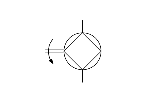 오버센터 액체 펌프 심볼 미리보기, 블록 ISX_X2306_OVER_CENTRE_LIQUID_PUMP