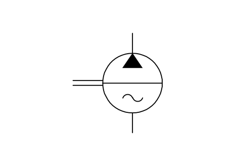 유압 펌프, 정현파 유량 심볼 미리보기, 블록 ISX_X2411_HYDRAULIC_PUMP_SINUSOIDAL_FLOW