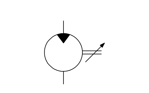 Preview of the Hydraulic motor, flow controlled symbol, block ISX_X2415_HYDRAULIC_MOTOR_FLOW_CONTROLLE