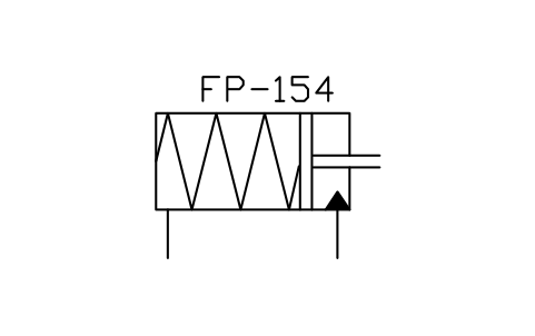 Anteprima del simbolo Retraction cylinder, spring return, blocco ISX_X2442_RETRACTION_CYLINDER_SPRING_RET