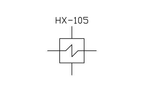Anteprima del simbolo Heat-exchanger, condenser, blocco ISX_X2501_HEAT_EXCHANGER_CONDENSER