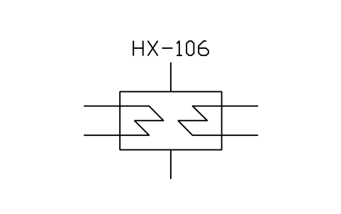 Anteprima del simbolo Heat exchanger, three flow paths, blocco ISX_X2502_HEAT_EXCHANGER_THREE_FLOW_PATH