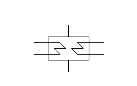 Preview of the Heat exchanger, three flow paths symbol, block ISX_X2502_HEAT_EXCHANGER_THREE_FLOW_PATH