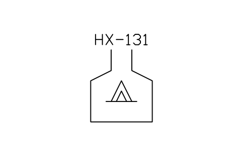 Anteprima del simbolo Fired heater, blocco ISX_X2537_FIRED_HEATER