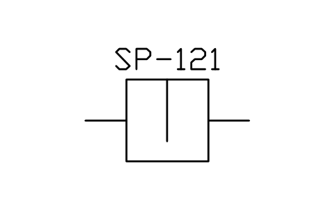 Anteprima del simbolo Settling separator, blocco ISX_X2616_SETTLING_SEPARATOR