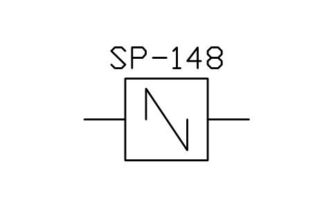 Anteprima del simbolo In-line static mixer, blocco ISX_X2673_IN_LINE_STATIC_MIXER