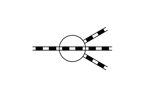 철도 턴테이블, 4선 심볼 미리보기, 블록 ISX_X3852_RAILWAY_TURNTABLE_FOUR_TRACKS