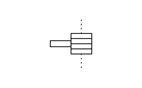 Vorschau des Symbols Stutzen mit Einsteckrohr, Block ISX_803_BOSS_WITH_INSERTION_PIPE