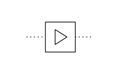 Vorschau des Symbols Verstärker, Form 2, Block ISX_892_AMPLIFIER_FORM_2