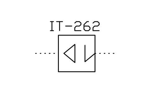 Anteprima del simbolo Amplifier with return, form 2, blocco ISX_894_AMPLIFIER_RETURN_FORM_2