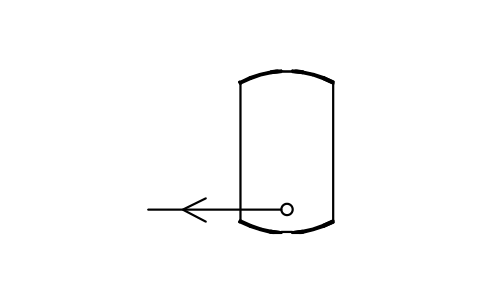Vorschau des Symbols Messung nahe dem Behälterboden, Block ISX_X1011_MEASUREMENT_NEAR_VESSEL_BOTTOM