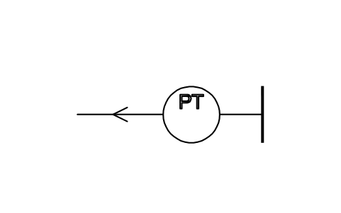 Preview of the Pressure transmitting symbol, block ISX_X1051_PRESSURE_TRANSMITTING