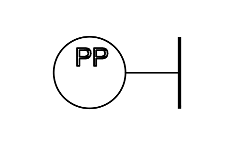 Vorschau des Symbols Druckprüfanschluss, Block ISX_X1052_PRESSURE_TEST_CONNECTION