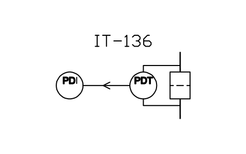 Anteprima del simbolo Strainer differential pressure, blocco ISX_X1054_STRAINER_DIFFERENTIAL_PRESSURE
