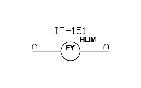 Anteprima del simbolo High limit of flow signal, blocco ISX_X1069_HIGH_LIMIT_FLOW_SIGNAL