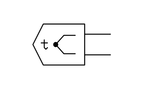 Vorschau des Symbols Temperatursensor, Thermoelement, Block ISX_X761_TEMPERATURE_SENSOR_THERMOCOUPLE
