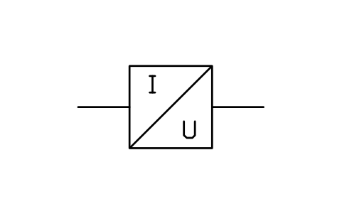 Vorschau des Symbols Umformer, Strom-Spannung, Block ISX_X765_CONVERTER_CURRENT_VOLTAGE