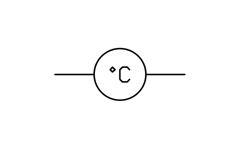 Vorschau des Symbols Thermometer, Grad Celsius, Block ISX_X842_THERMOMETER_DEGREES_C
