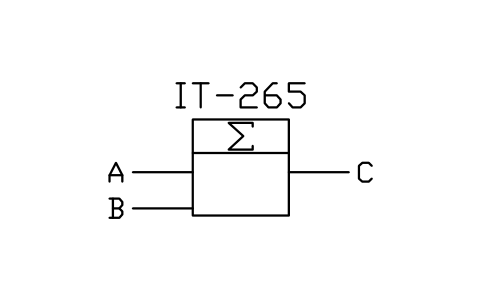 Anteprima del simbolo Device for summing, blocco ISX_X901_DEVICE_SUMMING