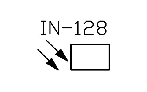 Anteprima del simbolo Light detector, blocco ISX_X3134_LIGHT_DETECTOR