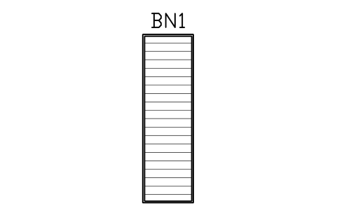 Preview of the Fixed bench, 900 x 3000 symbol, block GHS_BENCH_900