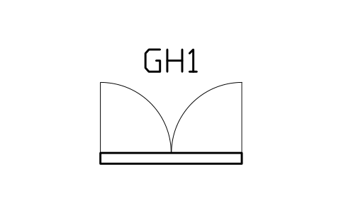 Preview of the Double swing door, 1600 symbol, block GHS_DOOR_DOUBLE