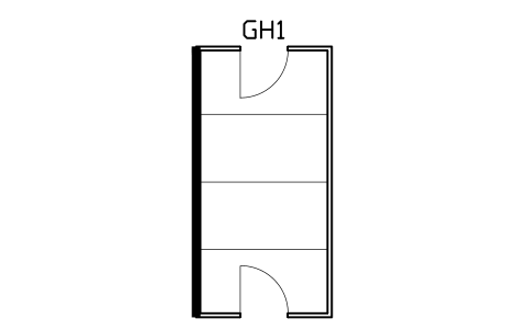 Preview of the Lean-to greenhouse, 2000 x 4000 symbol, block GHS_LEANTO_2000