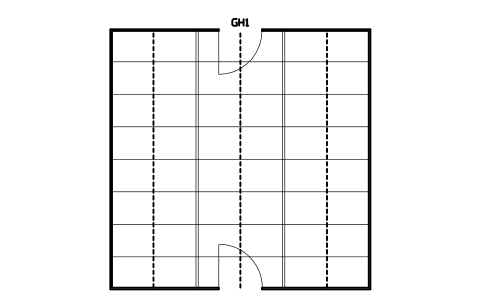 Preview of the Multi-span house, 3 x 3200 x 9600 symbol, block GHS_MULTI_3
