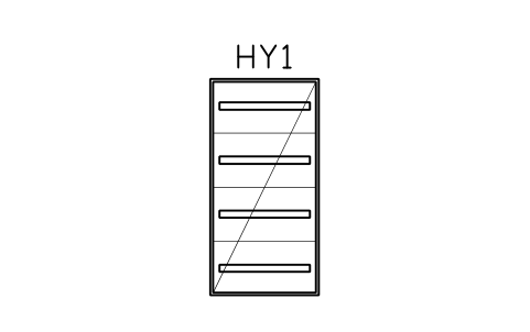 Preview of the Vertical rack, 4 tier, 1200 x 2400 symbol, block GHS_VF_RACK_4