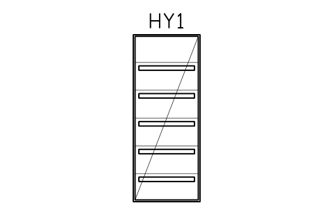 Preview of the Vertical rack, 6 tier, 1200 x 3000 symbol, block GHS_VF_RACK_6