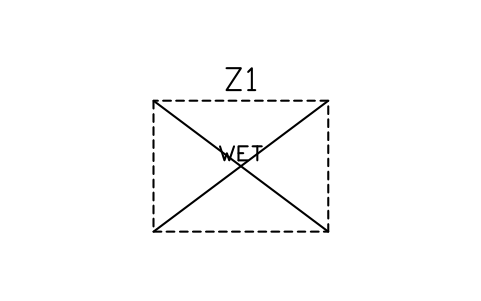 Preview of the Wet floor zone, slip hazard symbol, block GHS_ZONE_WET