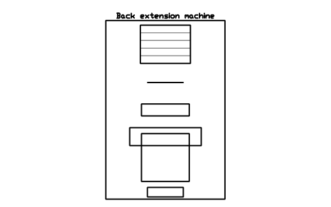 Preview of the Back extension machine symbol, block GYM_CB_BACK_EXT